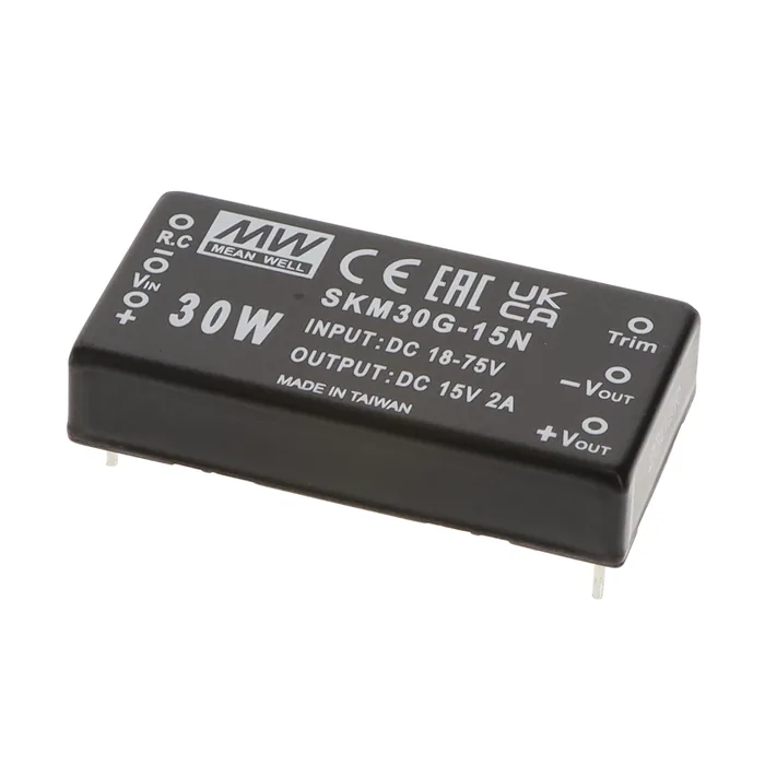 Mean Well SKM30G-15N — 30W; 18-75VIN;  15VOUT @2.00A,2"