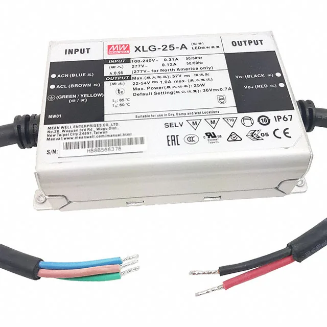 Mean Well XLG-25-AB — 25W CONSTANT POWER MODE LED DRIV